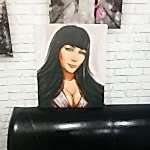 портретное фото на холсте