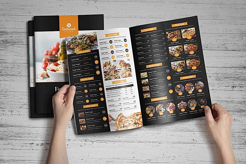 меню буклет