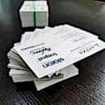 визитка белая