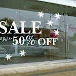 наклейка на стекло скидка