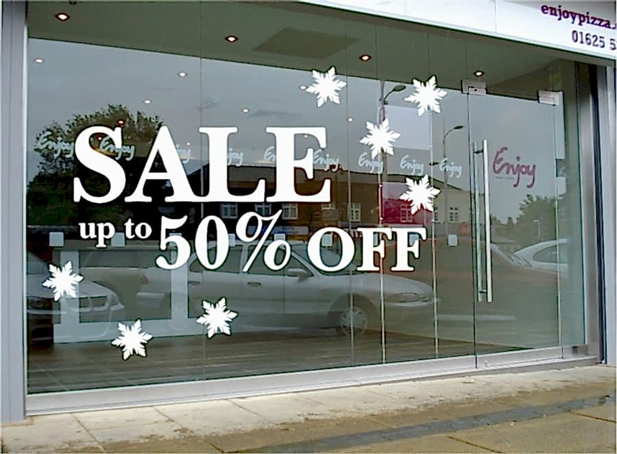 наклейка на стекло скидка